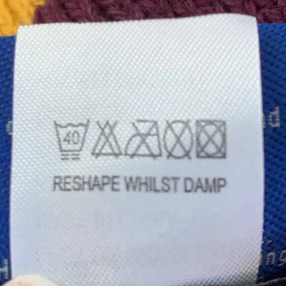 Harry Potter Gryffindor Scarf Costume Halloween Purple Yellow Stripe Lambs Wool - Picture 8 of 9